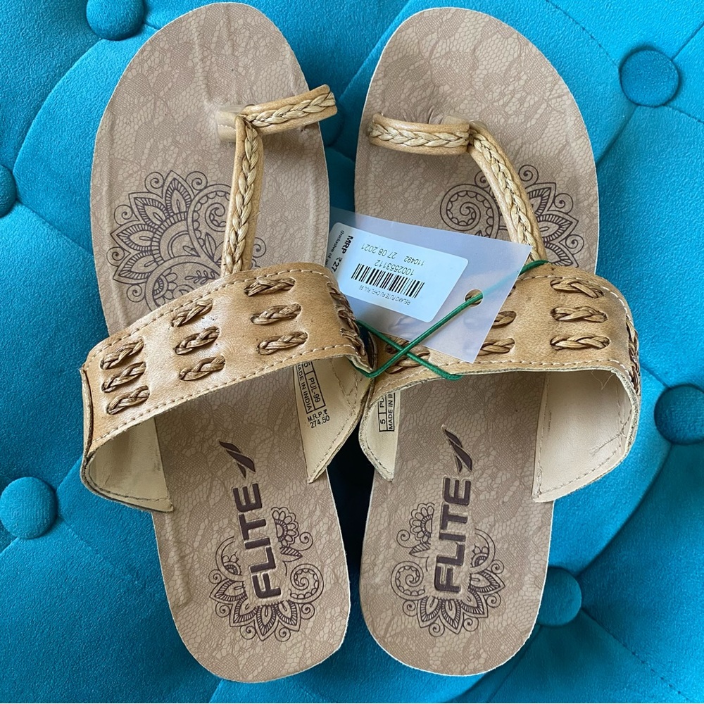 NWT Indian brown braided sandals